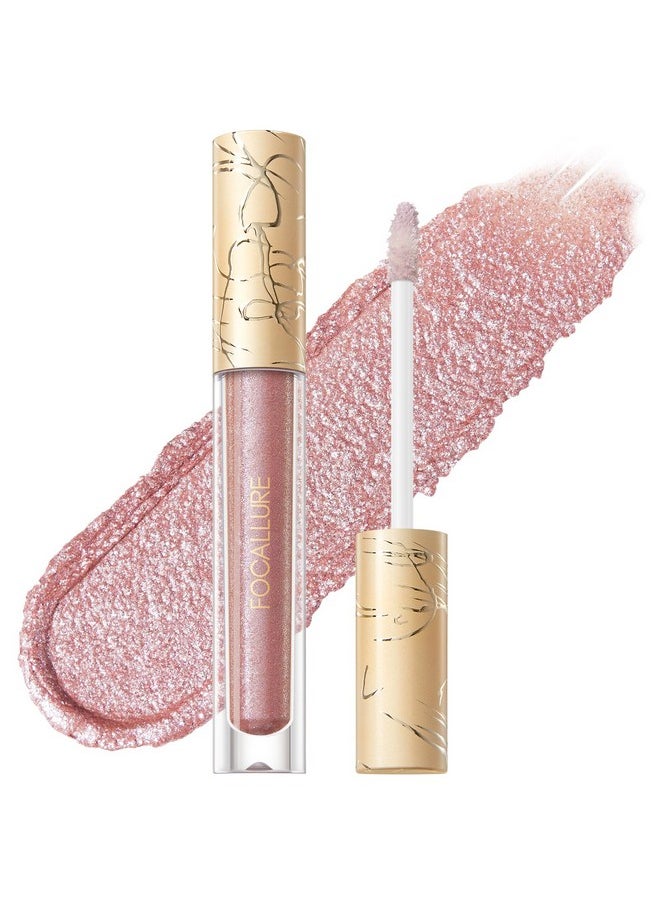 FOCALLURE Metallic Liquid Lipstick,Non Stick Cup Lip Gloss,High Impact Lip Color with Transfer-proof Wear,Long Lasting & Waterproof Lipstick Makeup for Women,Dying Star