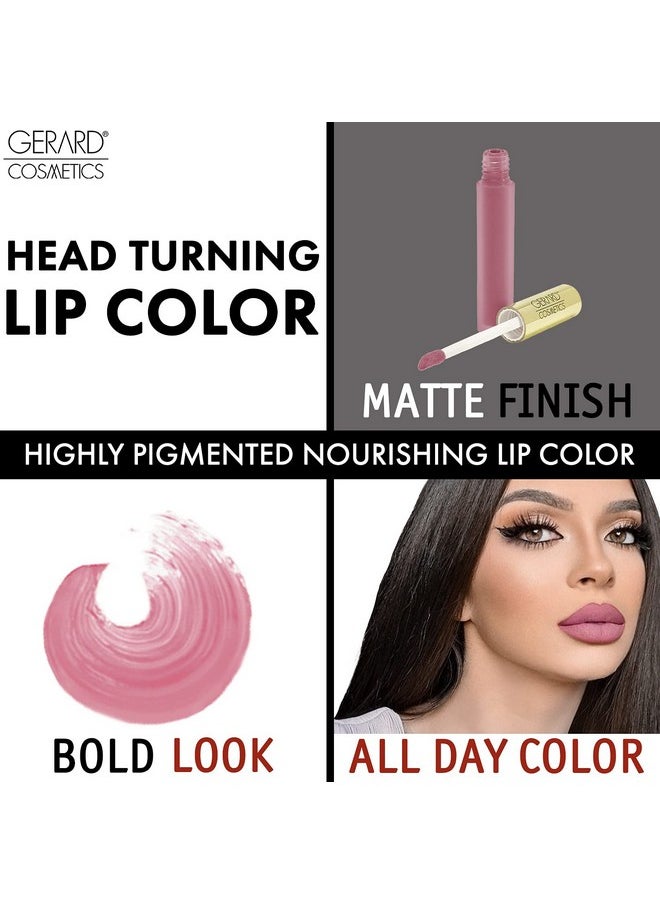 Gerard Cosmetics HydraMatte Liquid Lipstick Mile High | Pink Nude Lipstick with Matte Finish | Long Lasting and Non-Drying | Super Pigmented Fully Opaque Lip Color