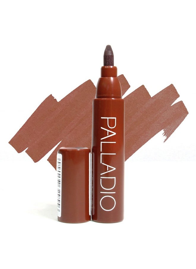 Palladio Lip Stain, Hydrating and Waterproof Formula, Matte Color Look, Longlasting All Day Wear Lip Color, Smudge Proof Natural Finish, Precise Chisel Tip Marker, Mocha Cream
