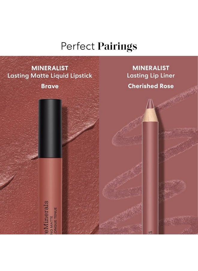 bareMinerals Mineralist Lasting Matte Liquid Lipstick for Women, Velvet Matte Finish, All-Day Wear, Weightless, Non-Drying Formula, Talc-Free Lipstick