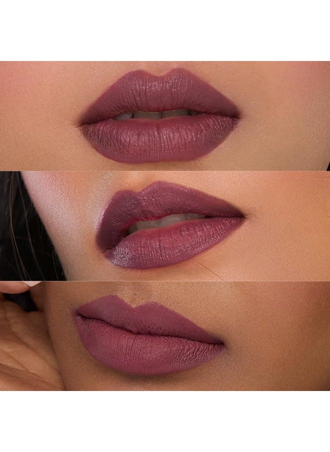 SUGAR Cosmetics Matte As Hell Crayon Lipstick - 15 Stephanie Plum (Plum Mauve) with Sharpener Highly Pigmented, Creamy Texture, Long Lasting Matte Finish