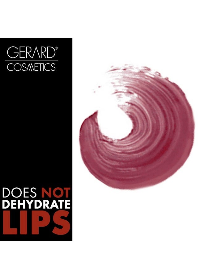 Gerard Cosmetics HydraMatte Liquid Lipstick Cher | Mauve Lipstick with Matte Finish | Long Lasting and Non-Drying | Super Pigmented Fully Opaque Lip Color