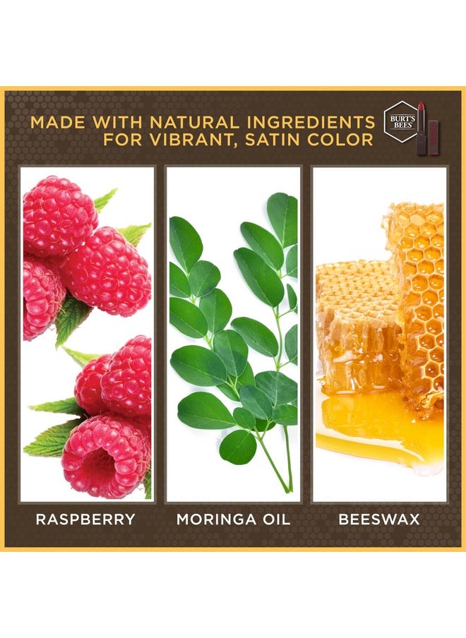 Burt’s Bees 100% Natural Moisturizing Lipstick, Scarlet Soaked, 1 Tube