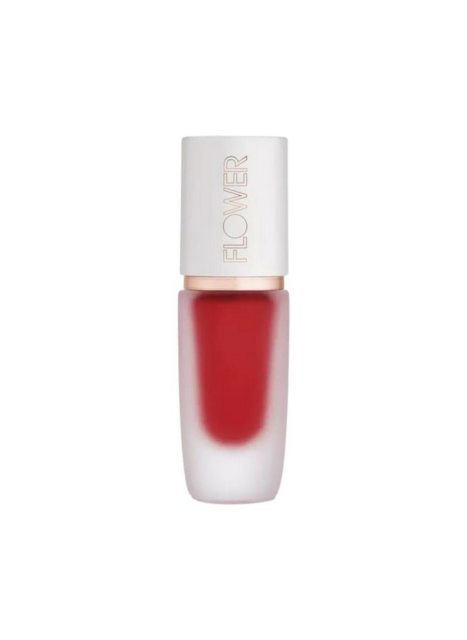 FLOWER BEAUTY By Drew Barrymore Perfect Pout Lip Color - Soft Matte Finish - Liquid Lipstick - Comfortable + Lightweight Feel (Icon)