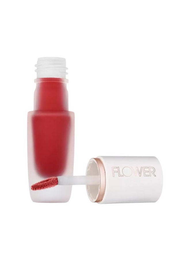 FLOWER BEAUTY By Drew Barrymore Perfect Pout Lip Color - Soft Matte Finish - Liquid Lipstick - Comfortable + Lightweight Feel (Icon)