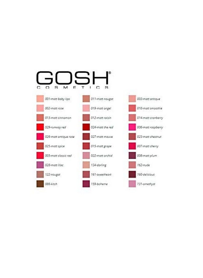 Velvet Touch Lipstick MATT 005 Matt Classic Red - GOSH