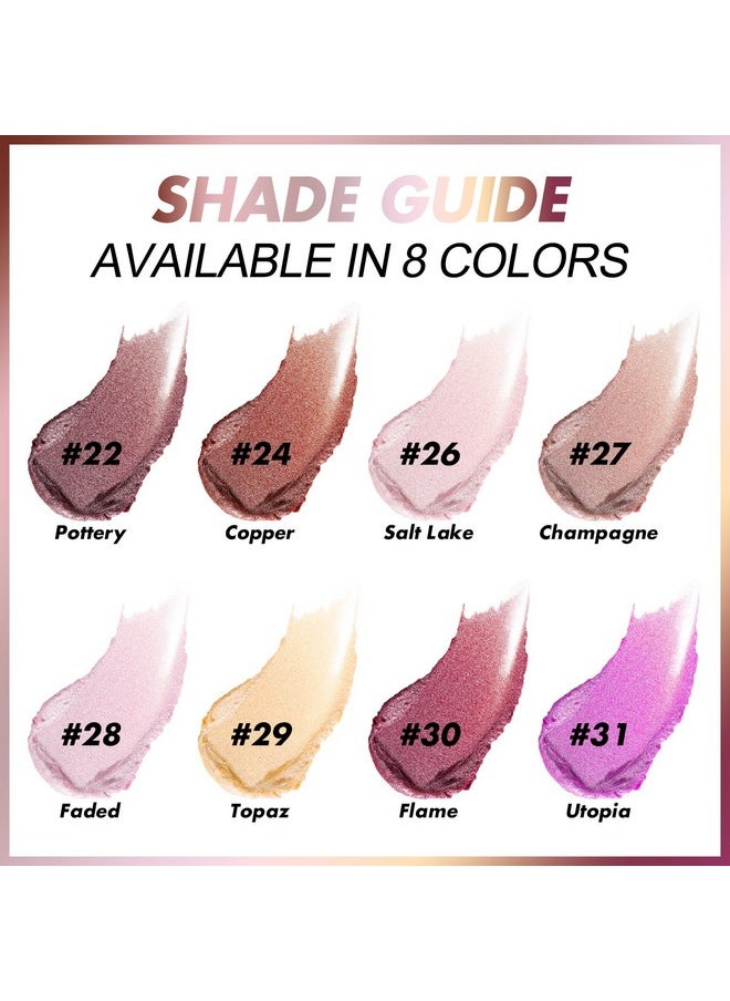 FOCALLURE Ultra Chic Metallic Lipstick,Rich Vitamin E Lip Crayon,Lightweight Shinning Color without Drying or Fading,Long Lasting Lips Makeup,#31 Utopia