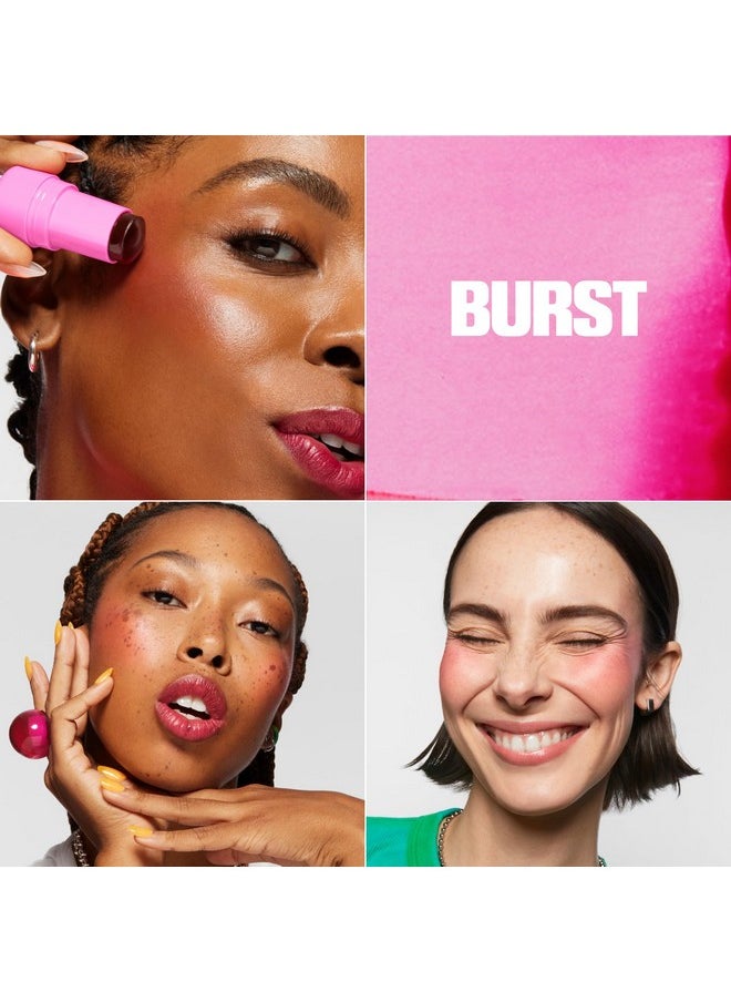 Milk Makeup Cooling Water Jelly Tint, Burst (Poppy Pink) - 0.17 oz - Sheer Lip & Cheek Stain - Buildable Watercolor Finish - 1,000+ Swipes Per Stick - Vegan, Cruelty Free