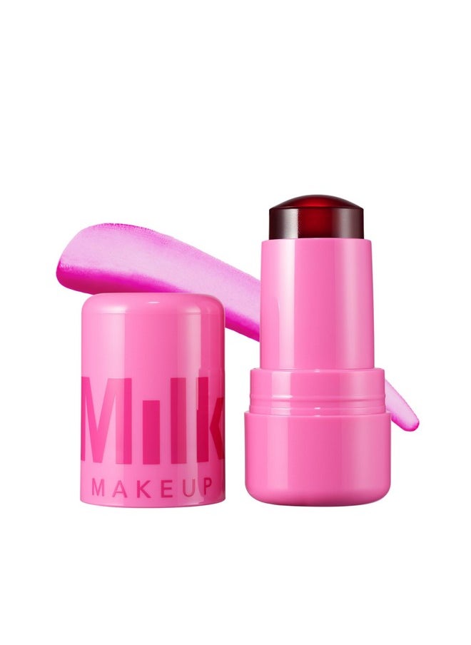 Milk Makeup Cooling Water Jelly Tint, Burst (Poppy Pink) - 0.17 oz - Sheer Lip & Cheek Stain - Buildable Watercolor Finish - 1,000+ Swipes Per Stick - Vegan, Cruelty Free
