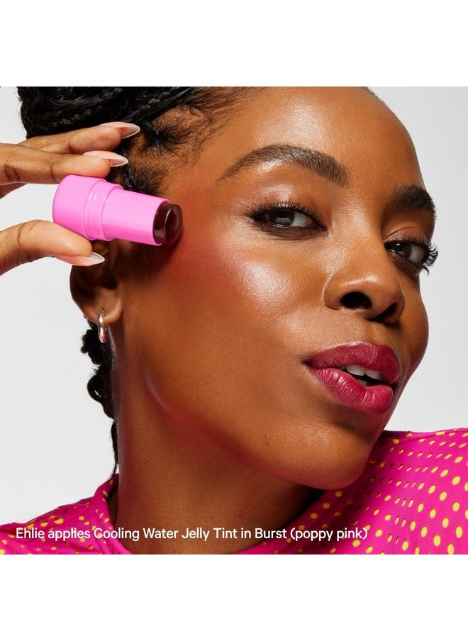 Milk Makeup Cooling Water Jelly Tint, Burst (Poppy Pink) - 0.17 oz - Sheer Lip & Cheek Stain - Buildable Watercolor Finish - 1,000+ Swipes Per Stick - Vegan, Cruelty Free