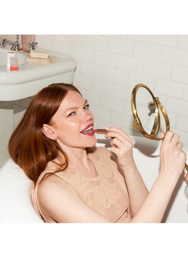 FLOWER Beauty By Drew Barrymore Perfect Pout Moisturizing Lipstick - Soothes Lips + Hydrates - Creamy Lip Tint + Natural Looking Shine + Buildable Color - Cruelty-Free + Vegan (Buttercup)