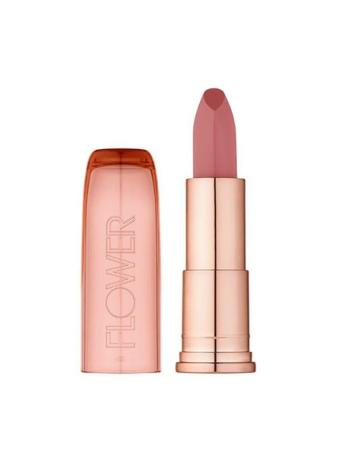 FLOWER Beauty By Drew Barrymore Perfect Pout Moisturizing Lipstick - Soothes Lips + Hydrates - Creamy Lip Tint + Natural Looking Shine + Buildable Color - Cruelty-Free + Vegan (Buttercup)