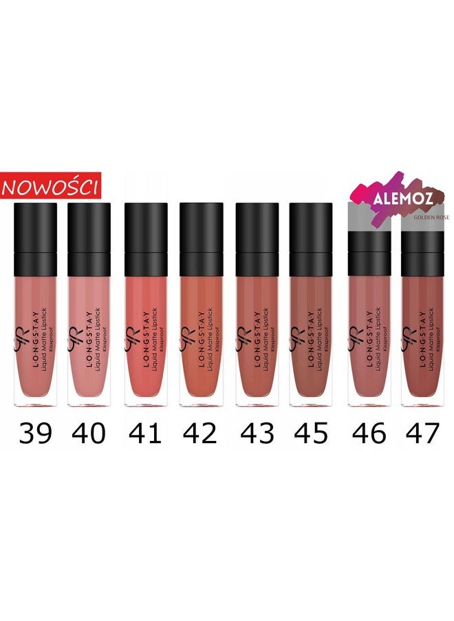 Golden Rose - Longstay Liquid Matte Lipstick 5,5 ml - color 01 by Longstay Liquid Matte