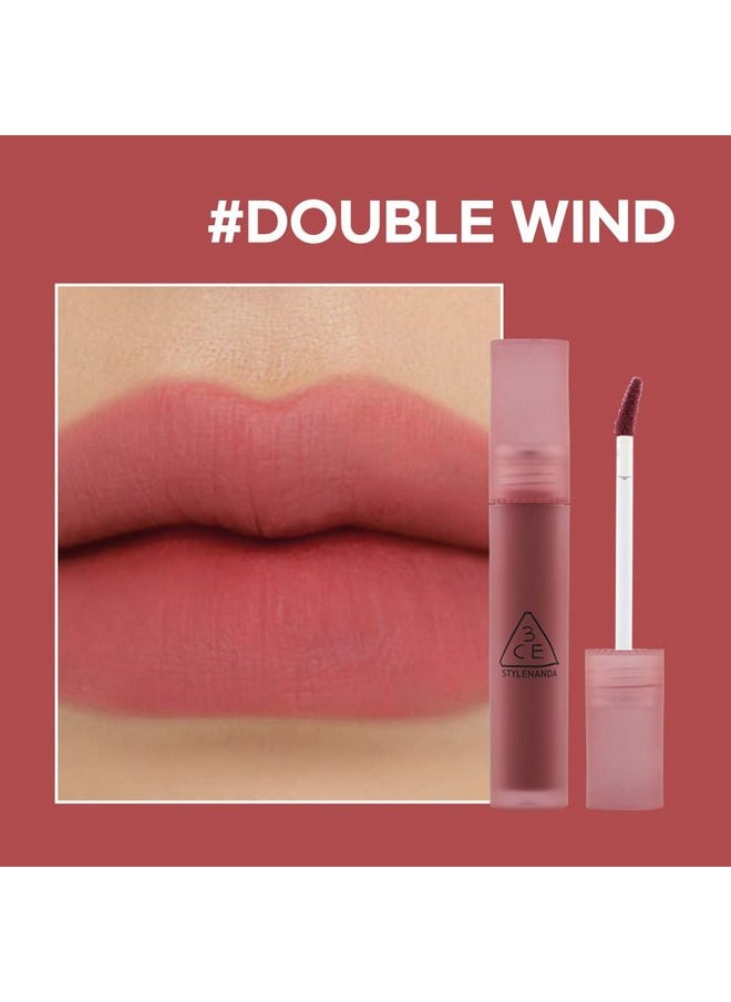 3CE BLUR WATER TINT(4.6g) soft lip with less smear with a blurry finish (#DOUBLE WIND) with sun cream(1ml*3ea)