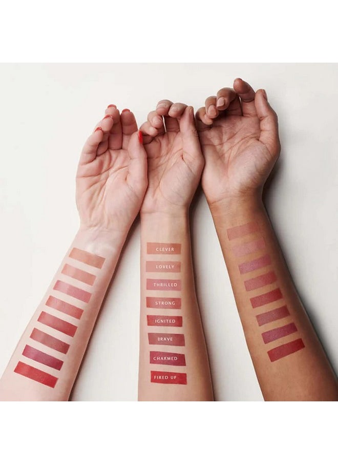 butter LONDON Plush Rush Satin Matte Lipstick, Fired Up