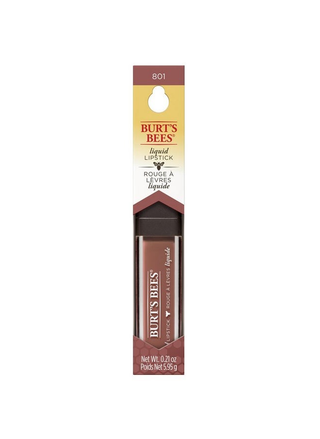 Burt's Bees 100% Natural Glossy Liquid Lipstick, Sandy Seas, 1 Tube