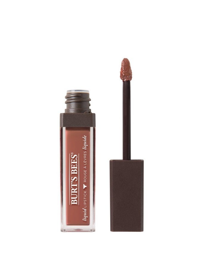 Burt's Bees 100% Natural Glossy Liquid Lipstick, Sandy Seas, 1 Tube