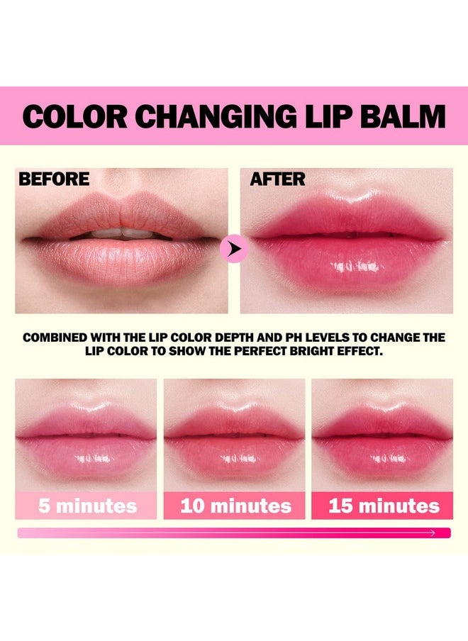 KIMUSE pH Lip Balm, Ph Lipstick Color Changing Flower Balm, Long-Lasting Hydrate & Plump Color Changing Lip Balm