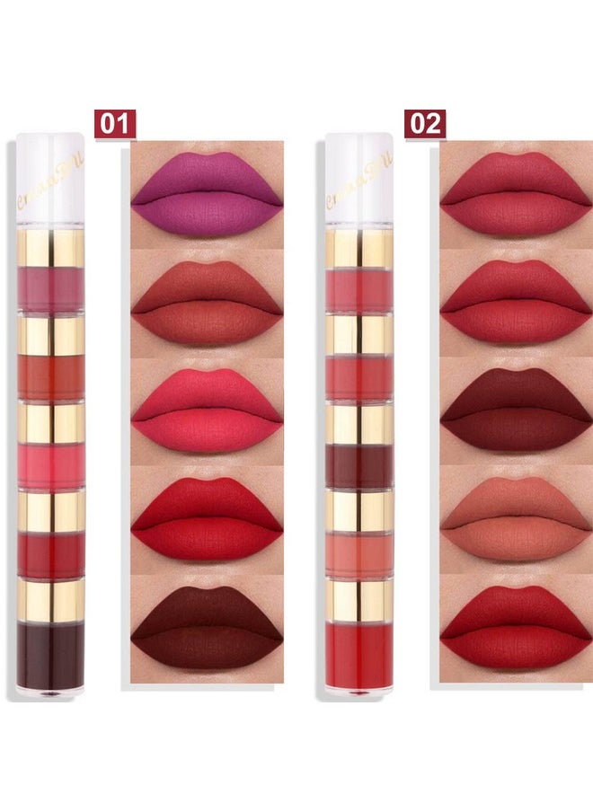 evpct 20 Colors Liquid Matte Lipstick Set, Lip Stain Packs for Dark Skin Women,Dark Red Mat Matt Long Lasting Original 24 Hour lipstick lapiz labiales mate 24 horas originales mate
