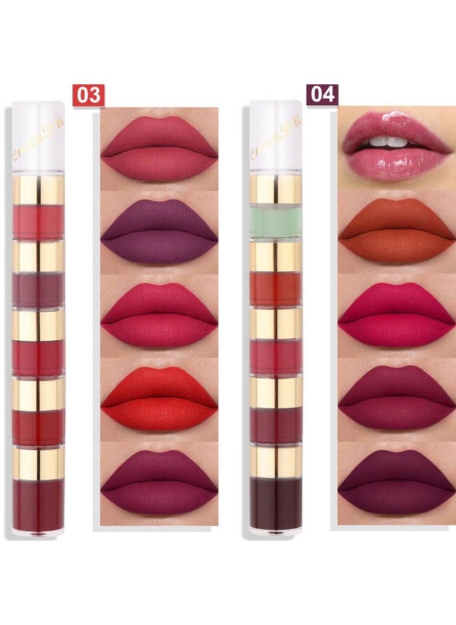 evpct 20 Colors Liquid Matte Lipstick Set, Lip Stain Packs for Dark Skin Women,Dark Red Mat Matt Long Lasting Original 24 Hour lipstick lapiz labiales mate 24 horas originales mate