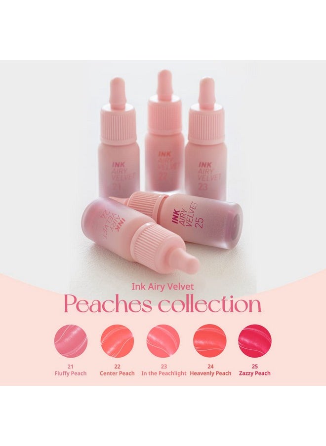 Peripera Ink Airy Velvet Lip Tint, Liquid Lip (0.14 fl oz, 023 IN THE PEACHLIGHT)