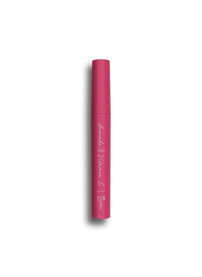 Mamaearth Moisture Matte Longstay Lipstick With Avocado Oil & Vitamin E For 12 Hour Long Stay-03 Candyfloss Pink - 2 G