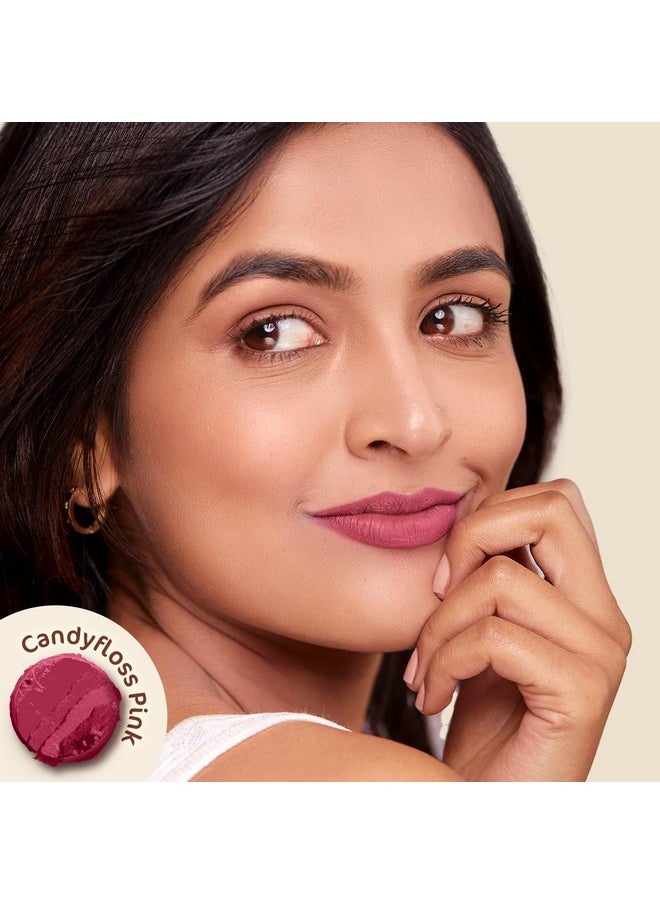 Mamaearth Moisture Matte Longstay Lipstick With Avocado Oil & Vitamin E For 12 Hour Long Stay-03 Candyfloss Pink - 2 G