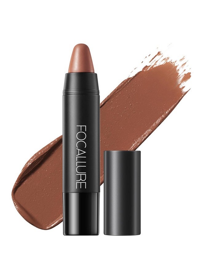 FOCALLURE Ultra Chic Matte Lipstick,Rich Vitamin E Lip Crayon,Lightweight Matte Color without Drying or Fading,Long Lasting Waterproof Lips Makeup,ROSE TAUPE