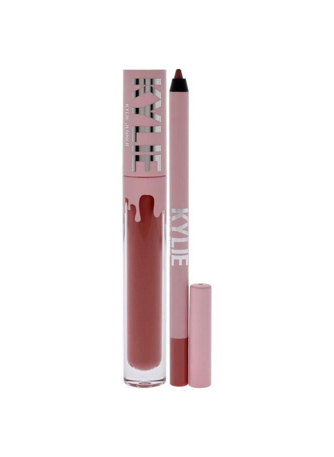 Kylie Cosmetics Matte Lip Kit - 301 Liquid Angel for Women - 2 Pc 0.10oz Matte Liquid Lipstick, 0.03oz Lip Liner