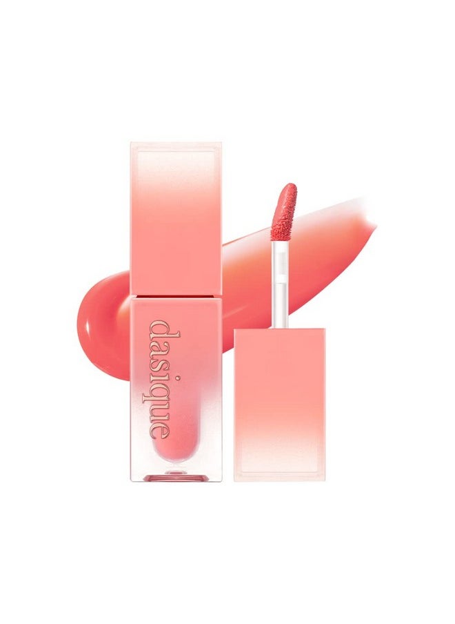 dasique Juicy Dewy Tint (02 Melon Sherbet) 0.12 oz | Light Application with moisture | Long-wearing Glossy Lip Stain, Non-sticky | Vegan, Cruelty-free | K-beauty