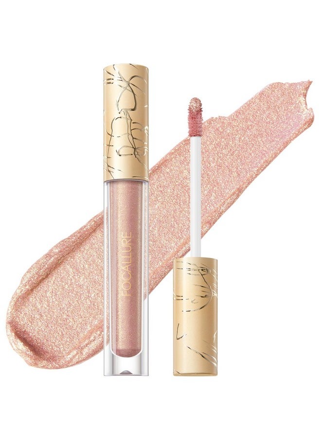 FOCALLURE Metallic Liquid Lipstick,Non Stick Cup Lip Gloss,High Impact Lip Color with Transfer-proof Wear,Long Lasting & Waterproof Lipstick Makeup for Women,Celebration Day