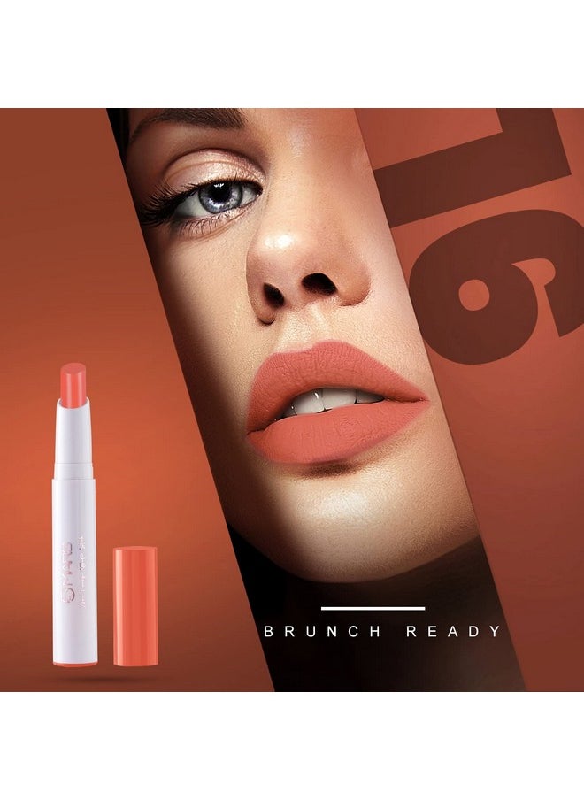 MARS Matte Non-Transfer Butter Smooth Lipstick | Up to 12 Hours Long Lasting | Smudge Proof and Waterproof Lipstick for Women (3.5 gm) (16-Brunch Ready)