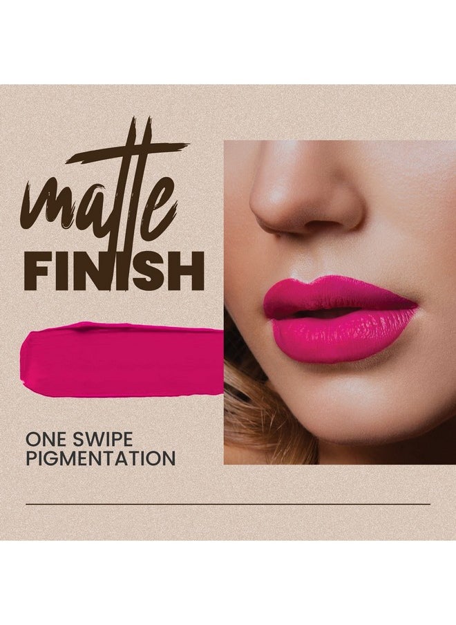 MARS Matte Non-Transfer Butter Smooth Lipstick | Up to 12 Hours Long Lasting | Smudge Proof and Waterproof Lipstick for Women (3.5 gm) (16-Brunch Ready)