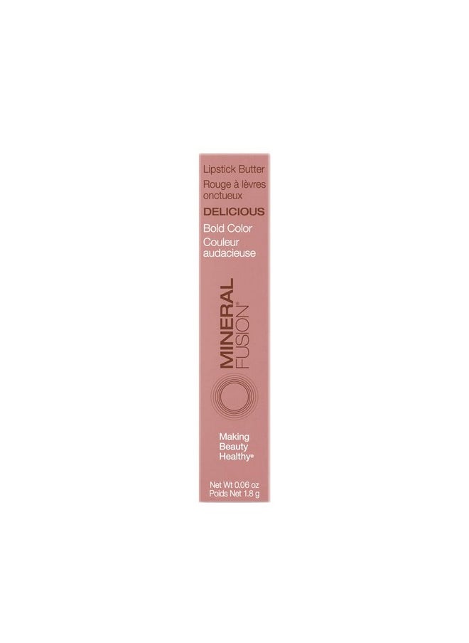 Mineral Fusion Lipstick Butter 0.06 Ounce, Delicious, 1 Count