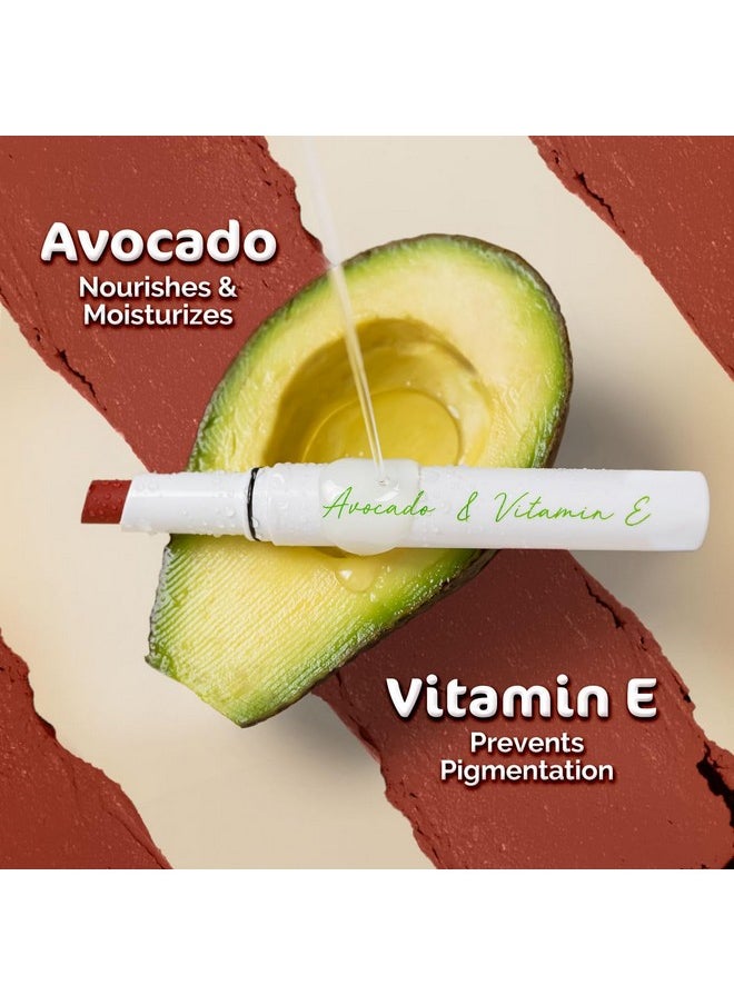 Mamaearth Moisture Matte Longstay Lipstick with Avocado Oil & Vitamin E for 12 Hour Long Stay - 2 g (Hazelnut Brown)