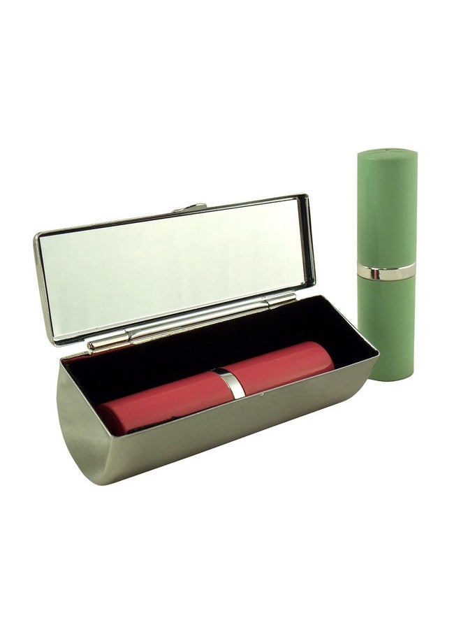 Houder Designer Lipstick Case with Mirror for Purse - Decorative Lipstick Holder with Gift Box - Velvet Lined - Protect Your Lipsticks in Style (Violets)