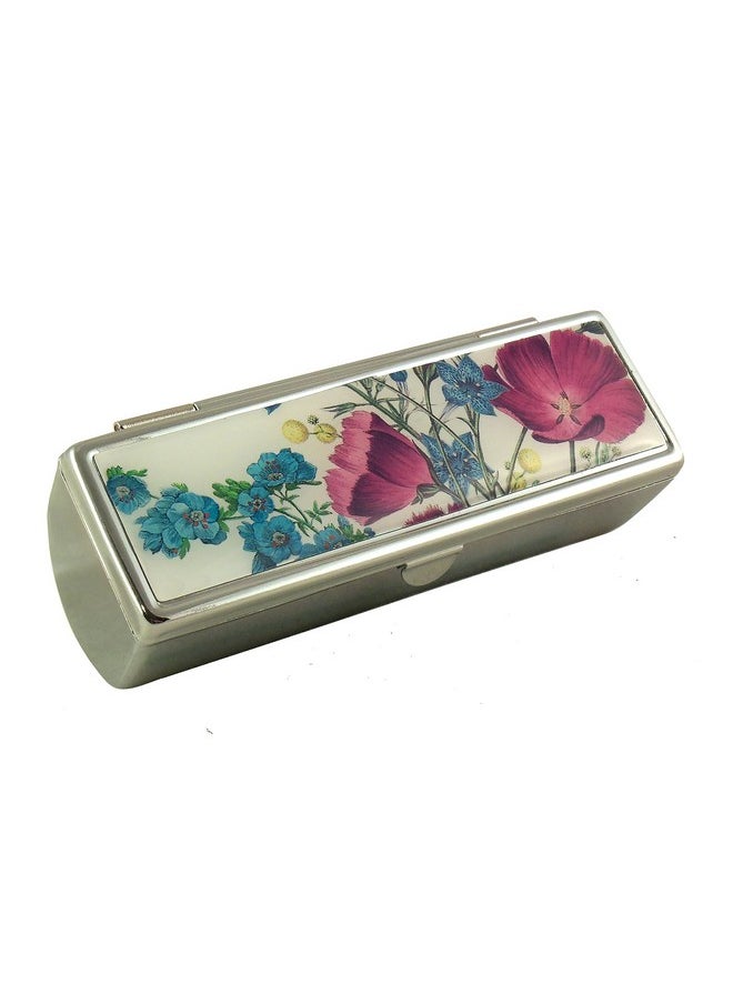 Houder Designer Lipstick Case with Mirror for Purse - Decorative Lipstick Holder with Gift Box - Velvet Lined - Protect Your Lipsticks in Style (Violets)