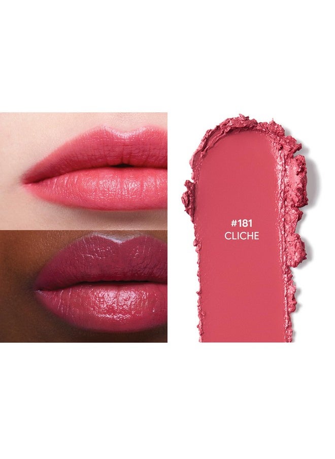 HERA Rouge Classy Lipstick, Endorsed by Jennie, Luxurious Long-Lasting Color with Anchor-Fit Technology, Featherlight Comfort, Luminous and Velvety Finish, Seoul-Inspired Shades - #181 CLICHÉ