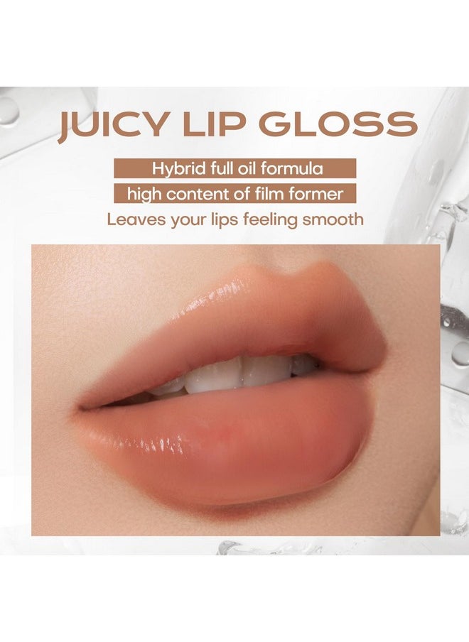 Mistine Makeup Lip Gloss Lip Plumber Non-sticky Tinted Lip Gloss Infused with 1% Peptide Moisturizing Shiny Lip Tint Hydrating Lifter Gloss Lightweight Feeling Lip Oil J01 Until Sunset 0.1 fl oz