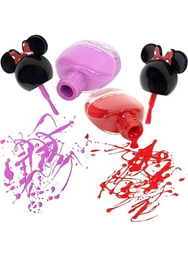 Disney Minnie Mouse - Townley Girl Cosmetic Makeup Gift Bag Set Includes Lip Gloss, Nail Polish & Hair Accessories for Kids Girls, Ages 3+ Perfect for Parties, Sleepovers & Makeovers