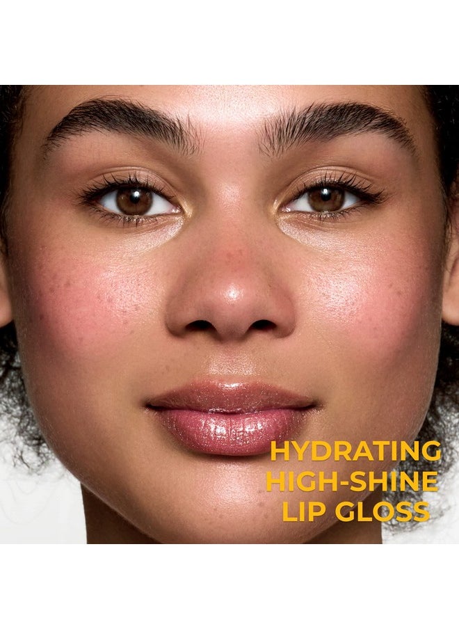 Lamel The Myth of Utopia Lip Gloss - Gold & Silver Flakes for Volume & Glow, Hydrating, Non-Sticky, Shimmery, Weightless Texture, Organic & Cruelty-Free - 4.5ml/0.15 fl.oz