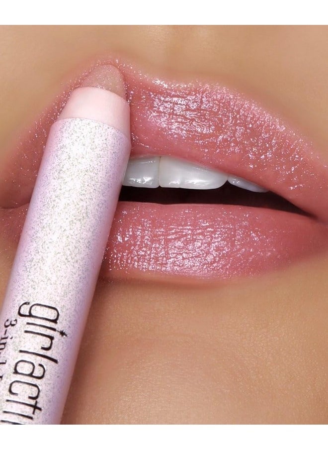 Girlactik 3-in-1 Lip Sparkle Balm - Luxurious Gloss Trio for Radiant Lips and Elegant Shine (Twinkle)