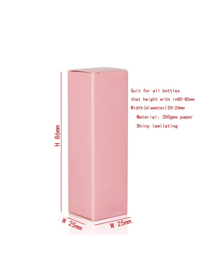 25pcs 25 * 25 * 86mm Craft paper box for lip gloss 350gms lipstick packing box for lipgloss tubes(pink paper box 25pcs) (Pink)