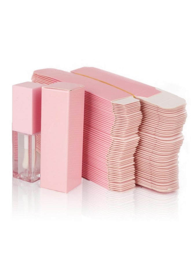 25pcs 25 * 25 * 86mm Craft paper box for lip gloss 350gms lipstick packing box for lipgloss tubes(pink paper box 25pcs) (Pink)