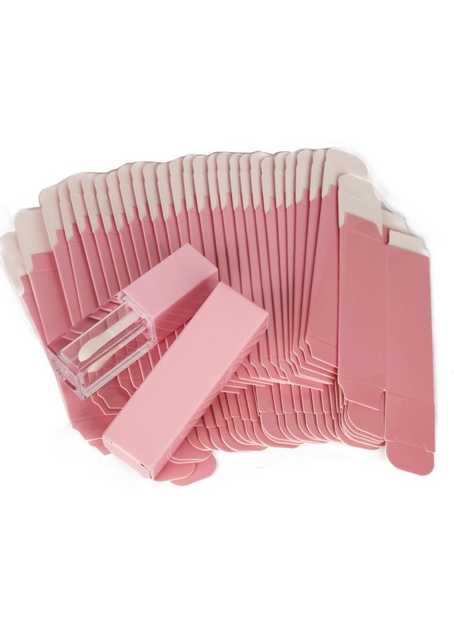 25pcs 25 * 25 * 86mm Craft paper box for lip gloss 350gms lipstick packing box for lipgloss tubes(pink paper box 25pcs) (Pink)