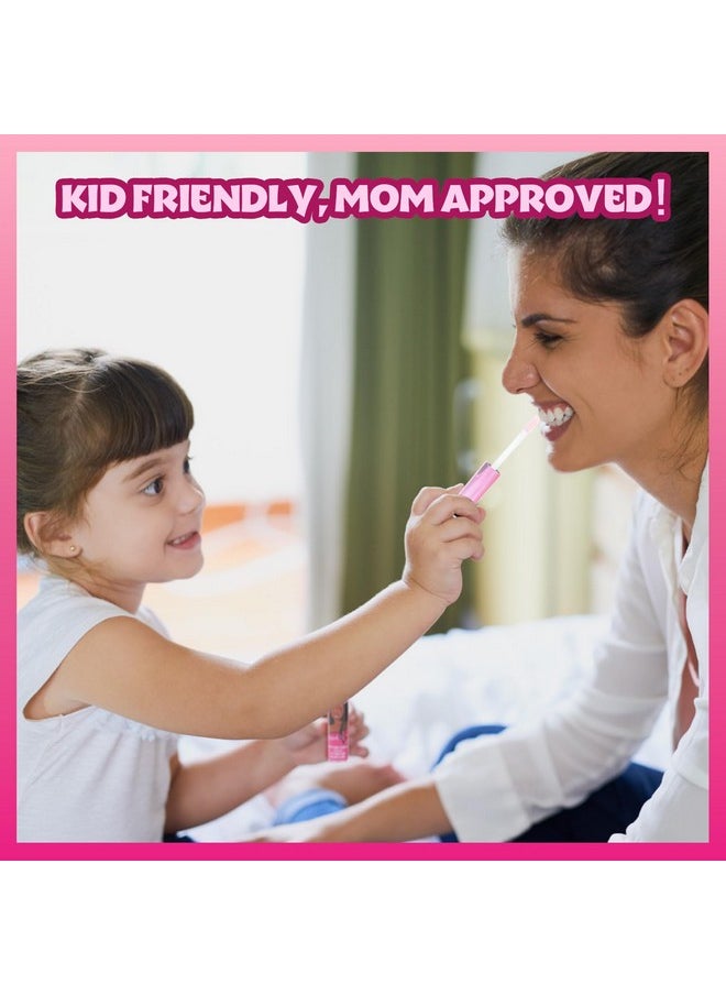 Townley Girl Barbie 12 Piece Plant Based Lip Gloss, Girls Party Favors, First Makeup Set for Girl, Perfect for Parties, Sleepovers, and Birthday Gifts, Ages 3