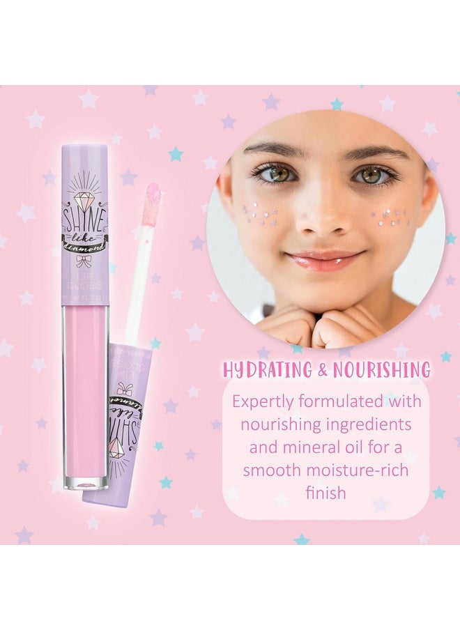 Expressions 14pc Lip Gloss for Girls - Glossy Lip Gloss Tubes | Non Toxic Lip Gloss Set - Unicorn Princess Birthday Party Favors Kids Makeup