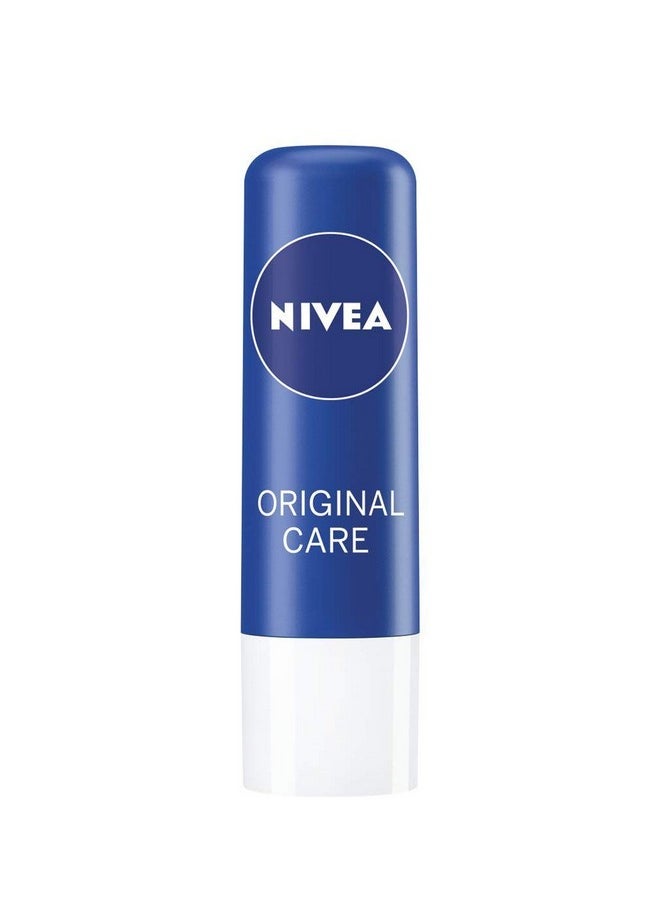 Nivea Essential Care Lip Balm, 4G (Pack Of 3), Blue