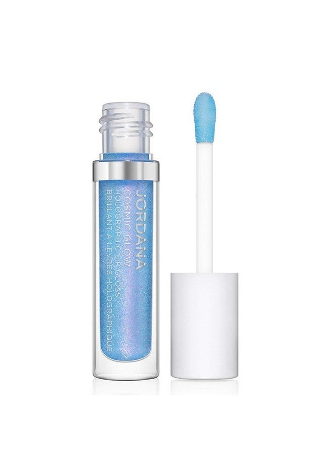 JORDANA Cosmic Glow Holographic Lip Gloss - Galactic Blue