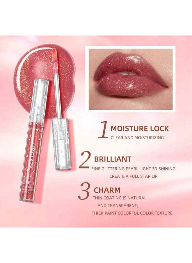 Aseawave Girls Lip Gloss, Shimmery Lip Glosses for Girls Teens & Women, | Syrupy gloss| Glossy Finish| Long-lasting| Moisturizing| Highlighting| Natural-beauty | Lip Glow Set
